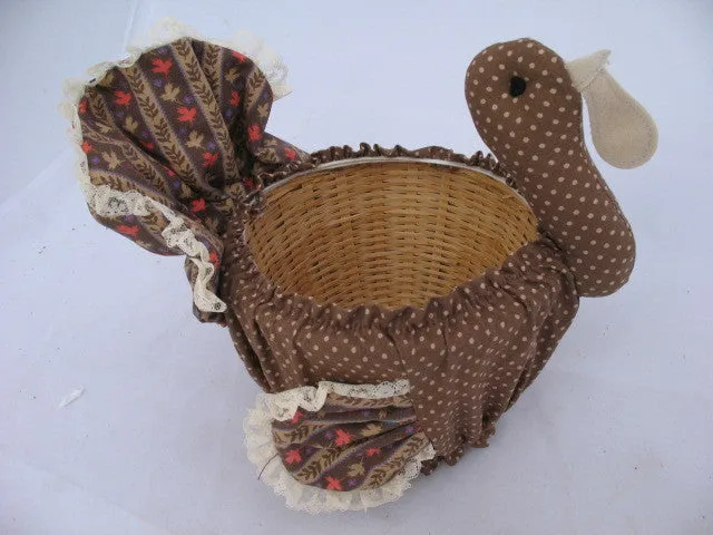 3pcs NEW AVON THANKSGIVING DAY TURKEY Bamboo BASKET CONTAINERS Holiday Season Home Decors Decorations
