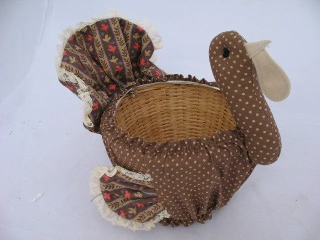 3pcs NEW AVON THANKSGIVING DAY TURKEY Bamboo BASKET CONTAINERS Holiday Season Home Decors Decorations