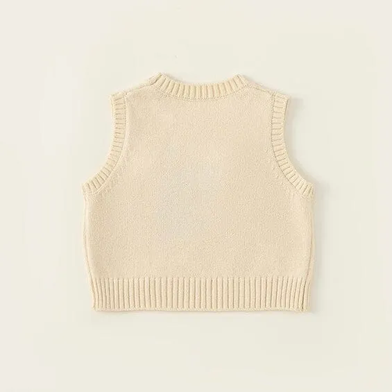 Cartoon Puppy Knitted Vest