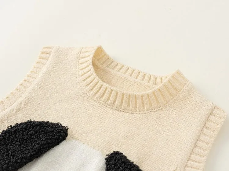 Cartoon Puppy Knitted Vest