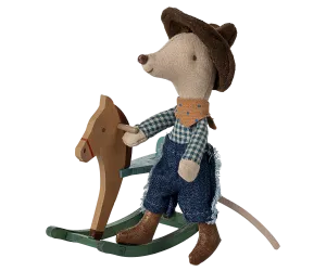 Cowboy Mouse on Rocking Horse, Little Brother (Pre Order)