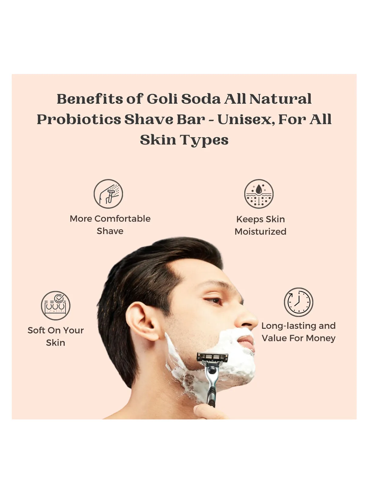 Goli Soda All Natural Probiotics Shave Bar Pack Of Two