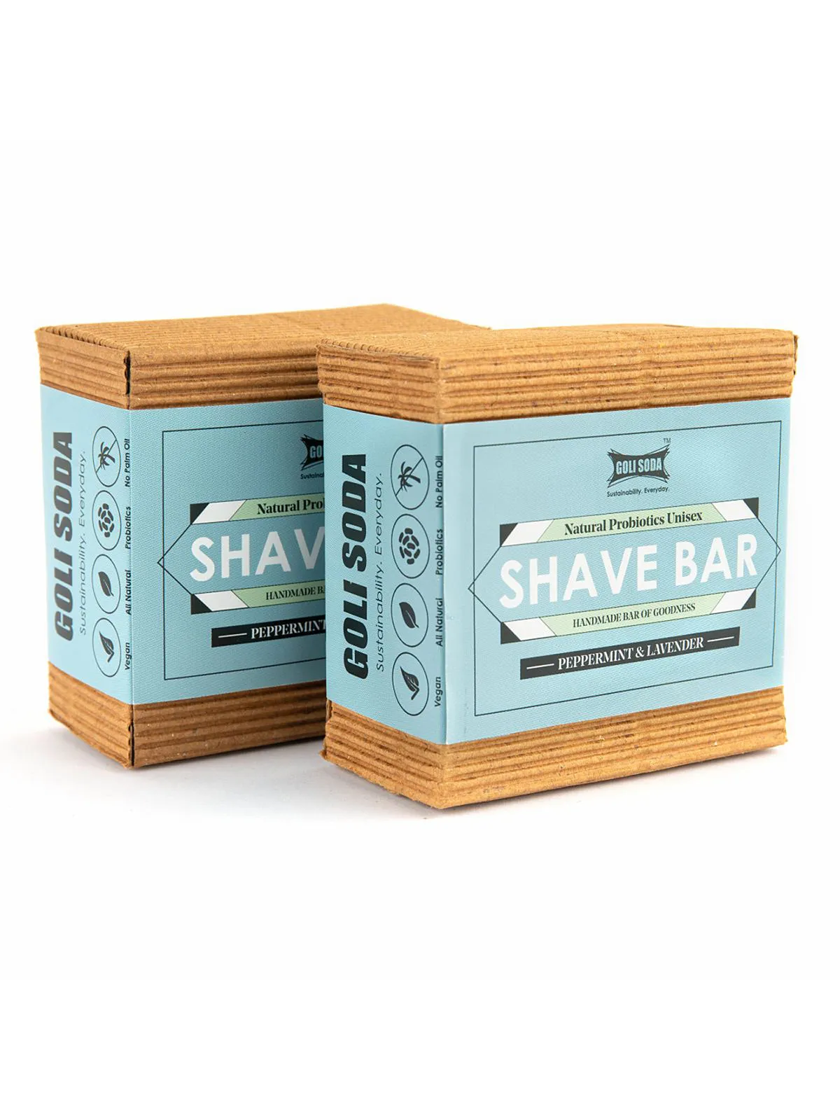 Goli Soda All Natural Probiotics Shave Bar Pack Of Two