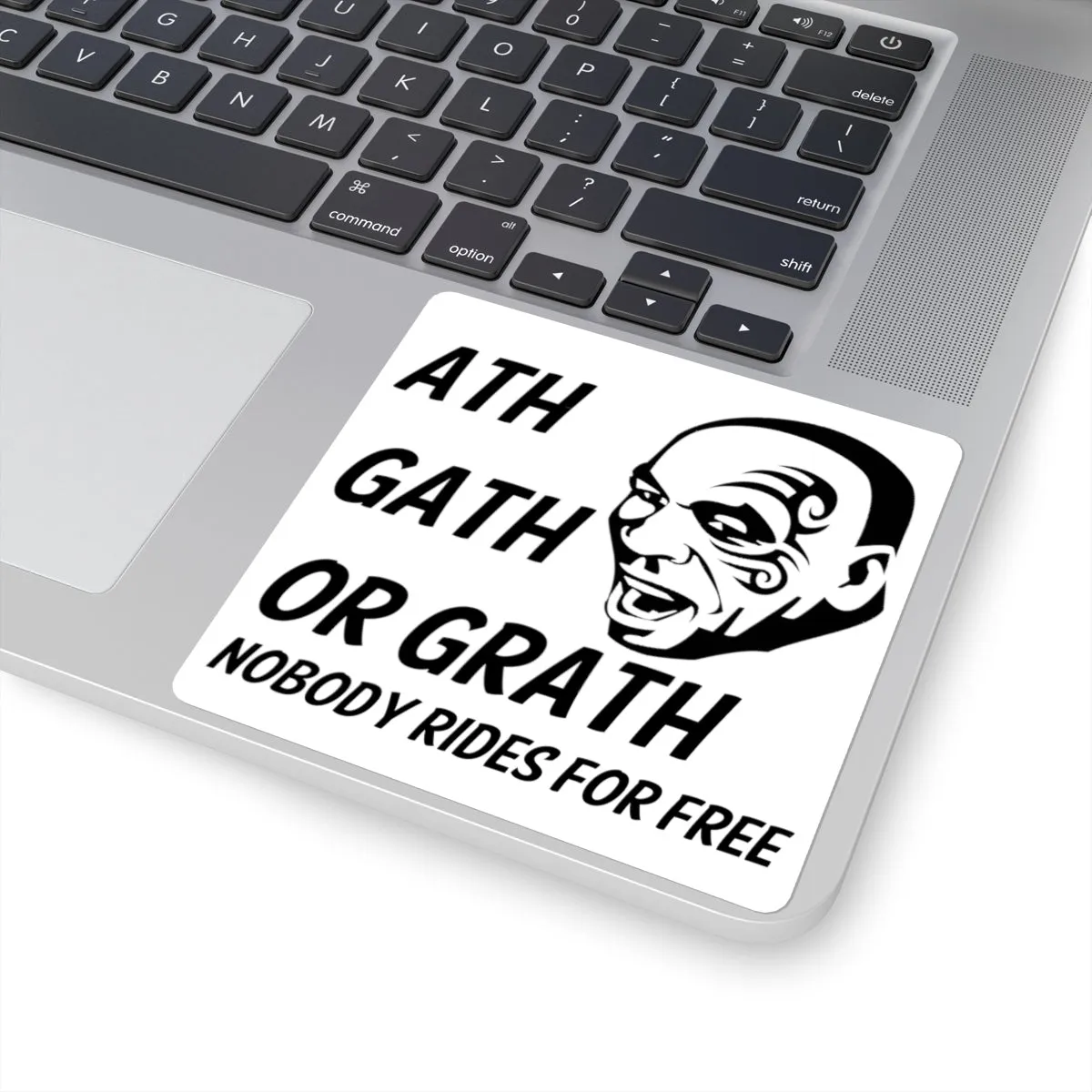 Mike Tyson Ass Cash or Grass Decal "ath gath or grath" Nobody Rides for Free Sticker