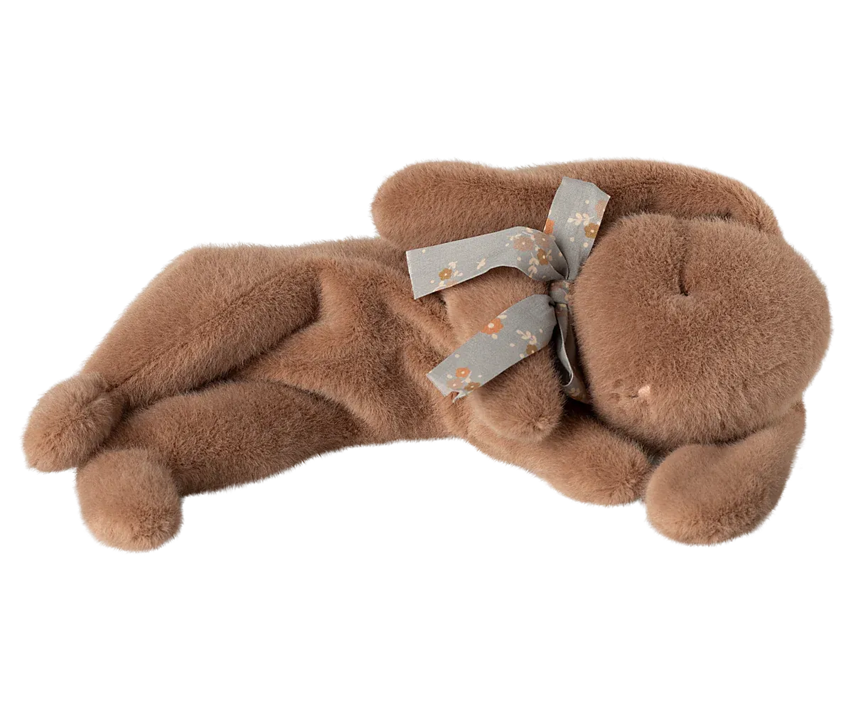 Sleeping Bunny Push, Small - Soft Brown