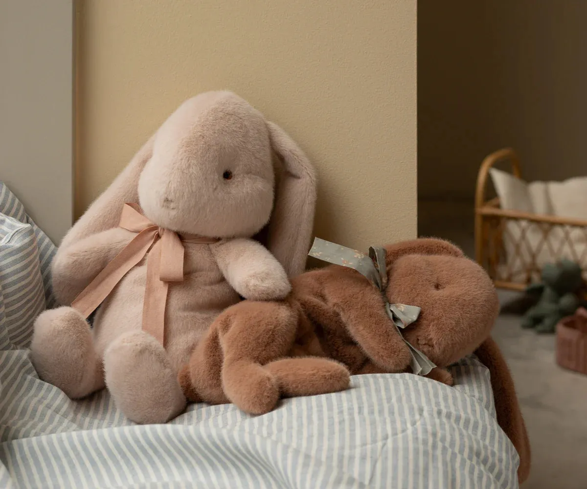 Sleeping Bunny Push, Small - Soft Brown
