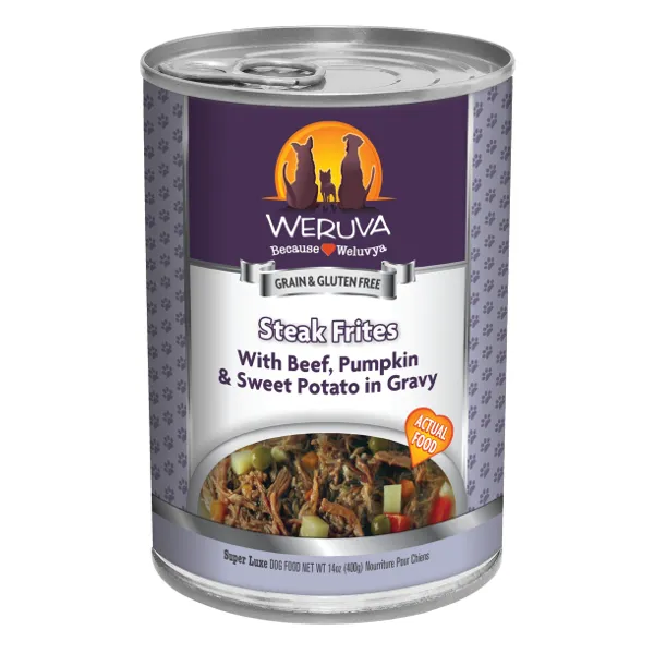 Weruva Steak Frites with Beef, Pumpkin & Sweet Potatoes in Gravy Canned Dog Food